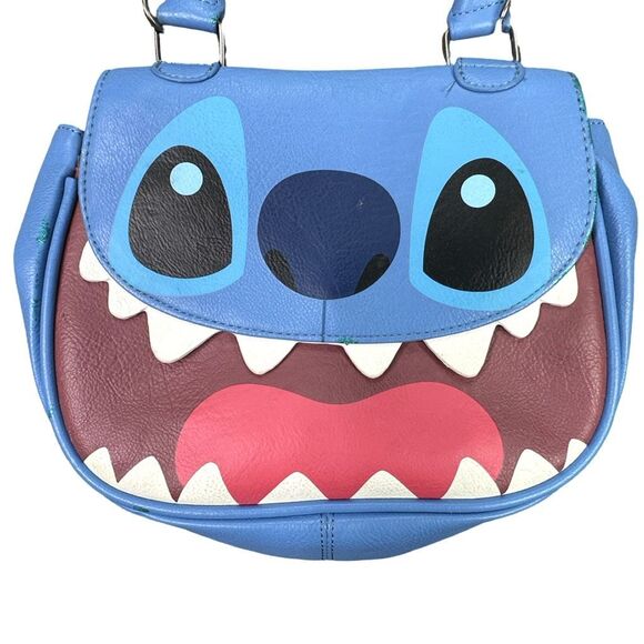 Loungefly x Hot Topic Exclusive x Disney Lilo & Stitch Face Crossbody Bag - Picture 5 of 11